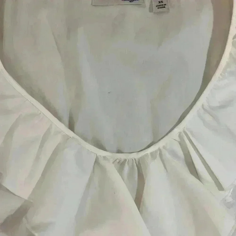 Halogen White Ruffle Top - Size XS - Picture 5 of 13
